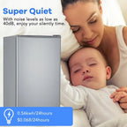 Mini Fridge with Freezer, 3.2 Cu. Ft Small Refrigerator with Adjustable Thermostat, Reversible Door for Home Office, White