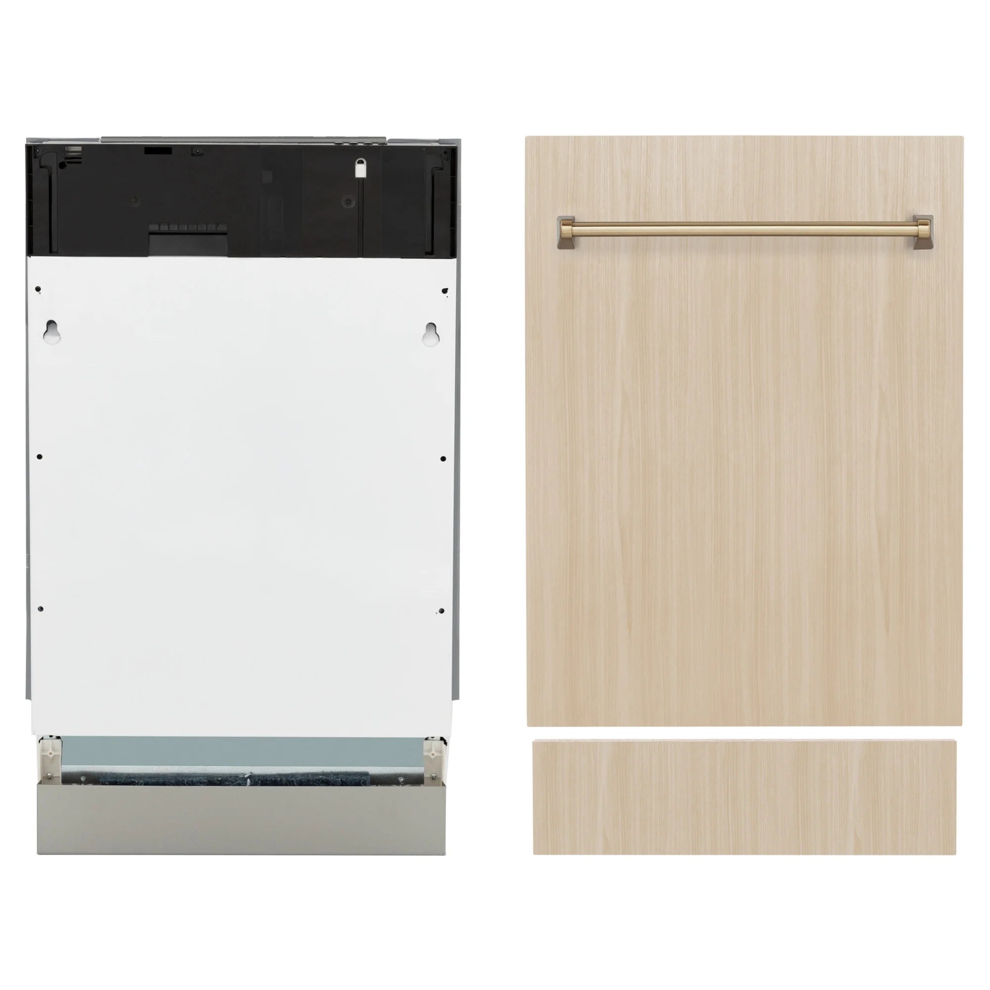 Zline Dwvz-18-Cb 18" Wide 10 Place Setting Built-In Panel Ready Top Control Dishwasher -