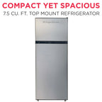 Frigidaire 21 in. 7.5 Cu. ft. Retro Refrigerator, Standard Door Style, Stainless Look - New