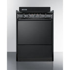 24" wide electric coil range in black