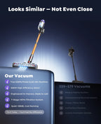 Laresar Cordless Vacuum, Real 50kPa Suction, 500W Motor, 60min Runtime, Quiet, Premium Build for Pets & Floors
