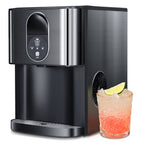 Moifoi Nugget Ice Maker,Culb in 6Mins, 44 lbs/24 H, Auto-Cleaning Portable Ice Machine with Basket & Scoop, Black