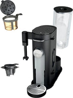 Specialty Single-Serve Iced Coffee Maker, K-Cup Pod Compatible with Foldaway Milk Frother - Black