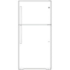 Climatic Home Products GTS17DTNRBB GE 16.6 cu. ft. Top Freezer Refrigerator