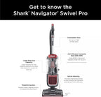 Restored Shark NV181 Navigator Swivel Pro Upright Vacuum with HEPA Filtration, Bagless, Swivel Steering, Multi-Surface Cleaning, Perfect for Pets (Certified) (Refurbished)