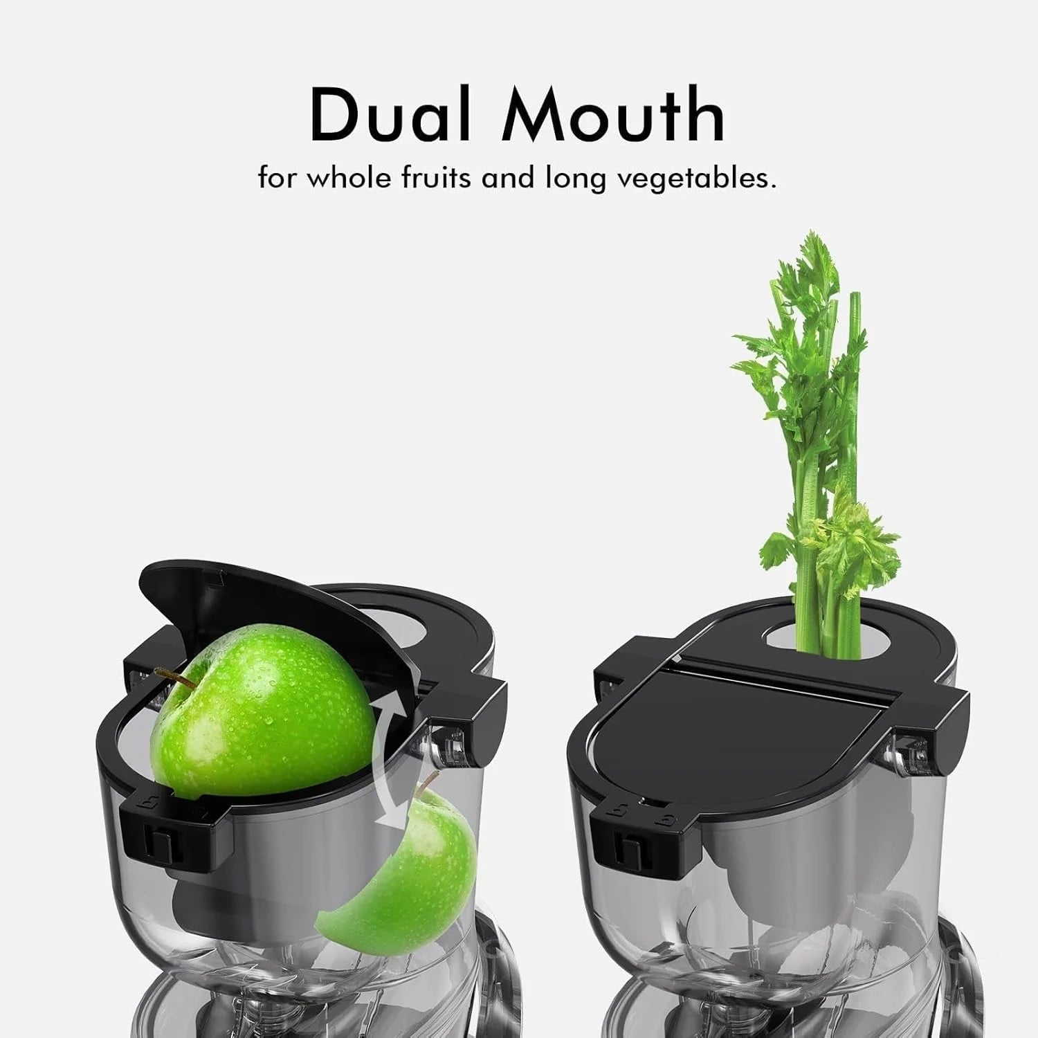 SIFENE 200W Cold Press Juicer Machine for Fruits and Vegetables, Masticating Juice Maker with 83mm Wide Chute, High Yield, Easy Clean, Gray