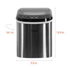 Magic Chef 27 lb Capacity Portable Countertop Ice Maker, Stainless Steel (Bullet Ice)