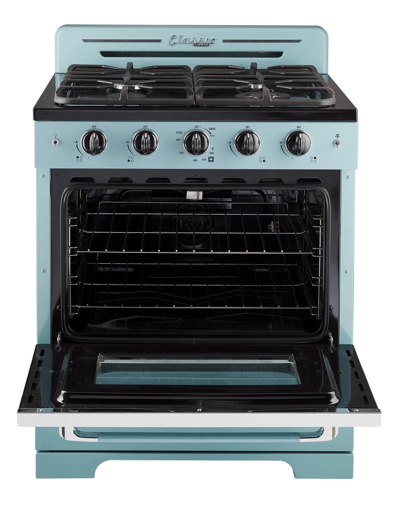 Unique Classic Retro 30" 3.9 cu/ft Freestanding Gas Range with Convection Oven and Sealed Burners