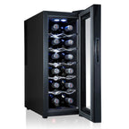 Ivation 12 Bottle Single Door Thermoelectric Freestanding Wine Cooler/Fridge