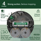 iRobot Roomba Plus 505 Combo Robot Vacuum & Mop AutoWash Dock, 2in1, Carpet & Hard Floors, Self Empties, Pads Extend, LiDAR, No Mopping Carpets, Heated Pad Drying, Model N185020