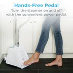 Pure Enrichment PureSteam Pro Upright Clothes Steamer - Professional Standing Garment Steamer & Foot Pedal - Half Gallon Tank with 1 Hr of Sanitizing Steam at 4 Heat Levels that Heats in 45 Seconds