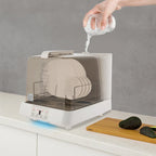 Miumaeov Portable Mini Dishwasher Electric Countertop Dish Washing Machine w/ Washing Programs