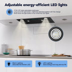 30" Under Cabinet Range Hood Kitchen Stove Vent Hood, with 900 CFM, 4 Speed Gesture Sensing&Touch Control Panel