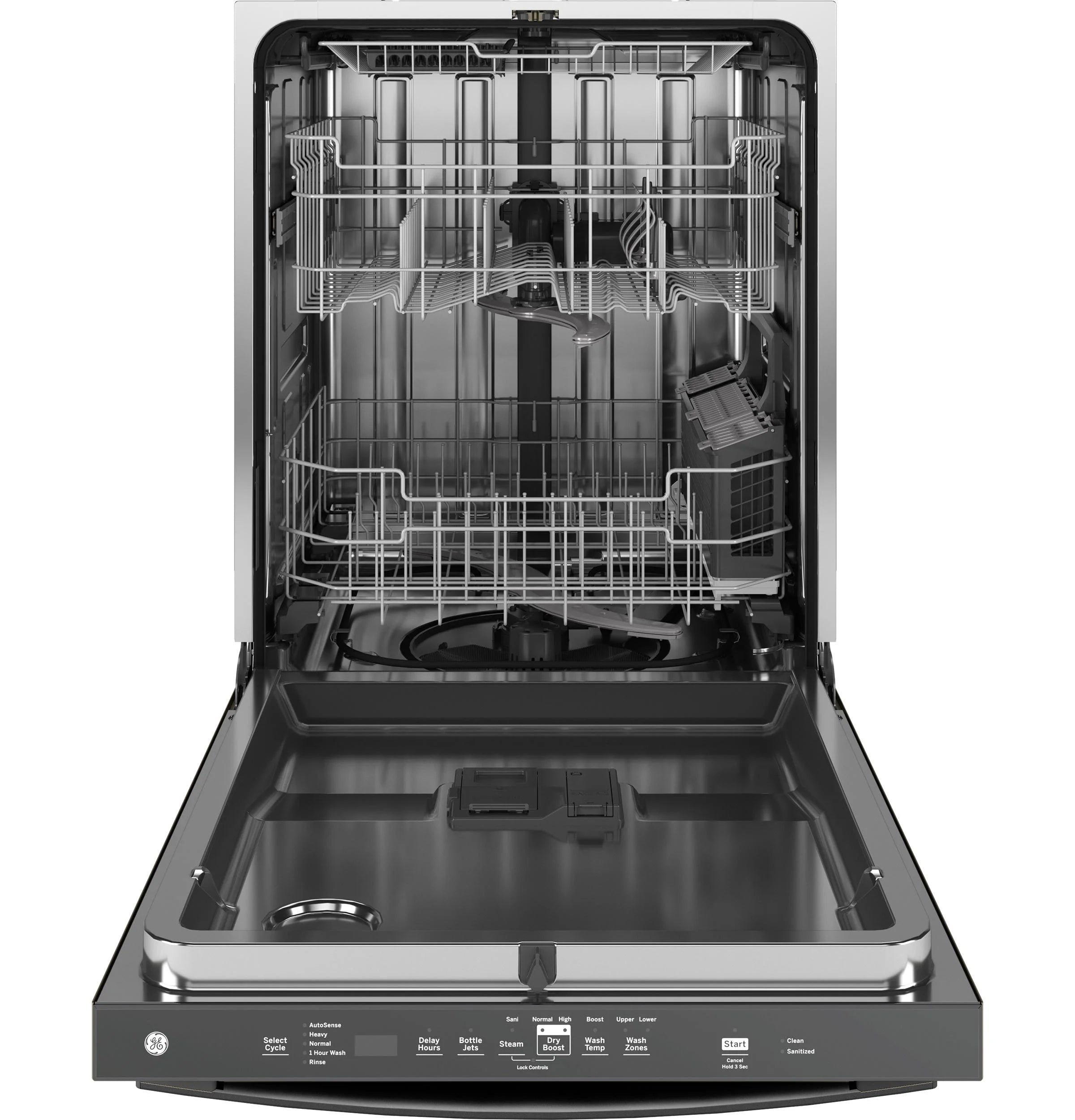 GE Top Control with Stainless Steel Interior Dishwasher with Sanitize Cycle GDT670SFVDS