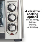 Hamilton Beach 6 Slice Countertop Toaster Oven with Sure-Crisp Air Fryer Function, Stainless Steel