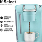 Keurig K-Select Coffee Maker, Single Serve K-Cup Pod Coffee Brewer, With Strength Control and Hot Water On Demand, Oasis