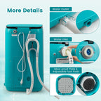 Gymax 7.7 lbs Full Automatic Washing Machine 0.78 Cu.ft Compact Washer & Spinner Combo Blue