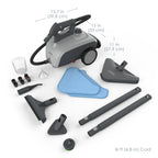 Pure Enrichment PureClean XL Rolling Steam Cleaner - Multi-Purpose Chemical-Free Steam Cleaner with 18 Accessories for Deep Cleaning Floors, Tiles, Grout, Windows, Grills, Ovens, and Vehicles