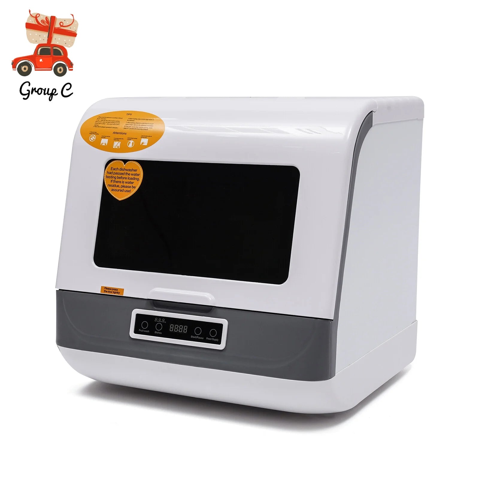 Large Capacity Portable Countertop Dishwasher 3 Washing Programs 1200W 110V
