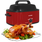 Superjoe 26QT Electric Roaster Oven, Stainless Steel, Self-Basting Lid Removable Insert Pot, Black