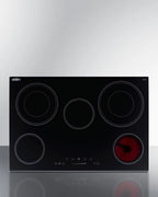 30" Wide 208-240V 5-Burner Radiant Cooktop, White