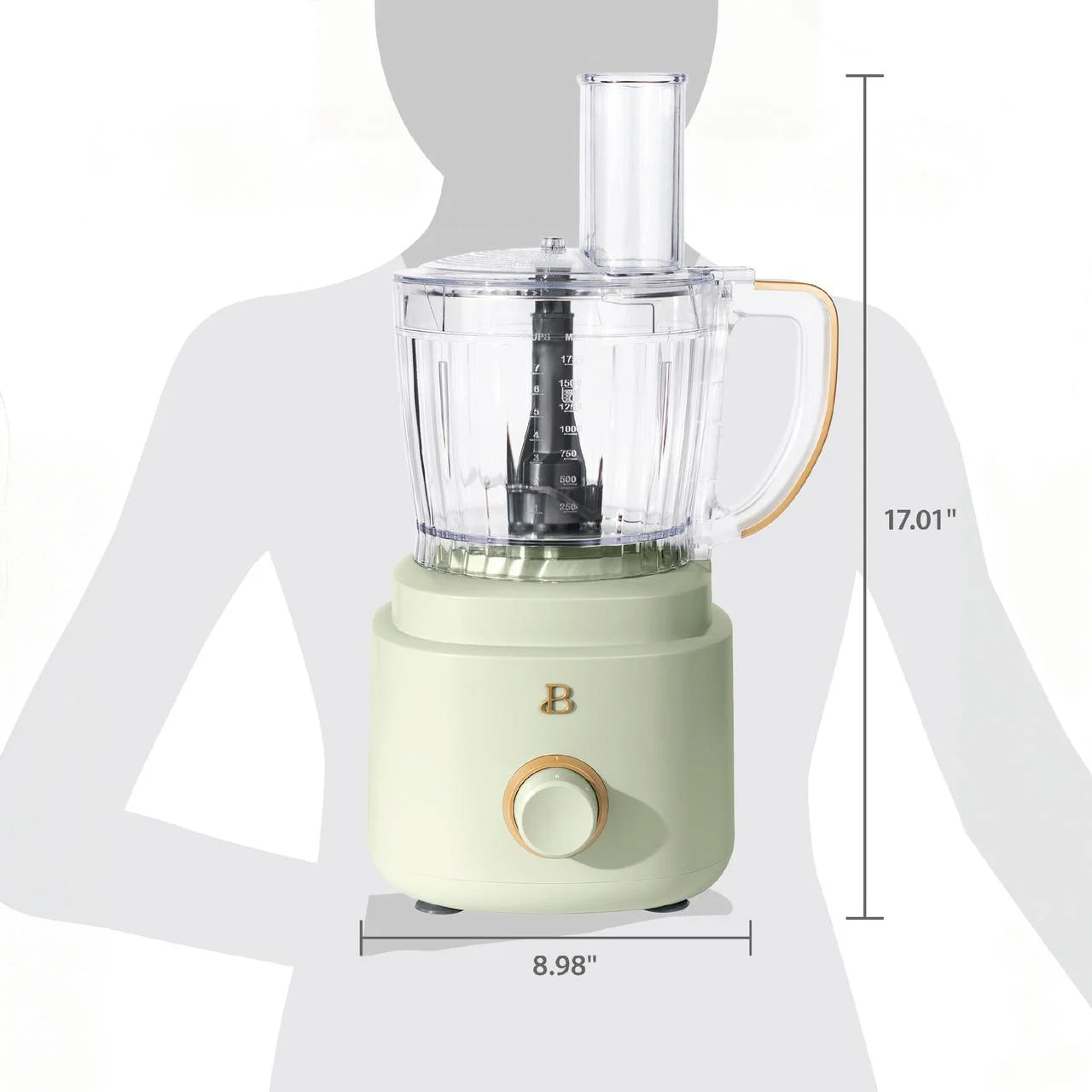 Beautiful 10-Cup Food Processor with Accessories, White Icing by Drew Barrymore