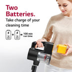 LG Cord Zero A9 Cordless Stick Vacuum Cleaner - A916BM (Refurbished / Restored), Lightweight, Powerful Suction, Pet Hair, Hard Floor, Carpet, HEPA Filter, Self-Cleaning Brushroll, LED Headlights