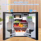 3 Cu ft RV Compact Portable Car Refrigerator 85L Fridge and Freezer DC 12/24V Reversible Door
