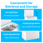 WANAI 3.5 Cu.ft,Chest Freezer,Deep Freezer,Removable Storage Basket Freezer,White