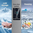 Smad Upright Freezer, Standup 21 Cu ft  Frost Free with Drawers Stainless Steel Standing Convertible Refrigerator for Garage Kitchen Use