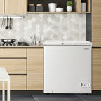 Costway 5 Cubic Feet Chest Freezer w/Removable Storage Basket Deep Freezer