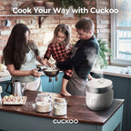 Cuckoo 10 Cup Dry Induction Heating Twin Pressure Rice Cooker with Micom Logic Tech, Nonstick Pot, Warmer, 25 Menu Modes and Voice Guide in White (CRP-LHTR1009FW)