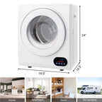 RovSun 110V White Stainless Steel Electric Tumble Dryer