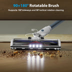 Lazyswan Cordless Vacuum, 250W 23KPa Stick Vacuums for Pet Hair/Carpet, 45 Min Runtime, LED Touch Screen, 1.2L Dust Cup, Lightweight