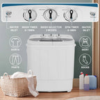 Twin Tub Washing Machine Fast Dryer & Efficient Spin Washer for Small Room