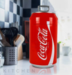 Coca-Cola 8 Can Portable Mini Fridge w/ 12V DC and 110V AC Cords, 5.4L (5.7 qt) Can Shaped Personal Cooler, Red, Travel Fridge for Drinks, Snacks, Lunch, Home, Office, Dorm Room, RV