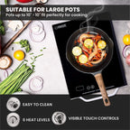 Equator 11inch Portable Single-Burner Induction Cooktop - with Handle in Black