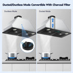 30" Under Cabinet Range Hood Kitchen Stove Vent Hood, with 900 CFM, 4 Speed Gesture Sensing&Touch Control Panel
