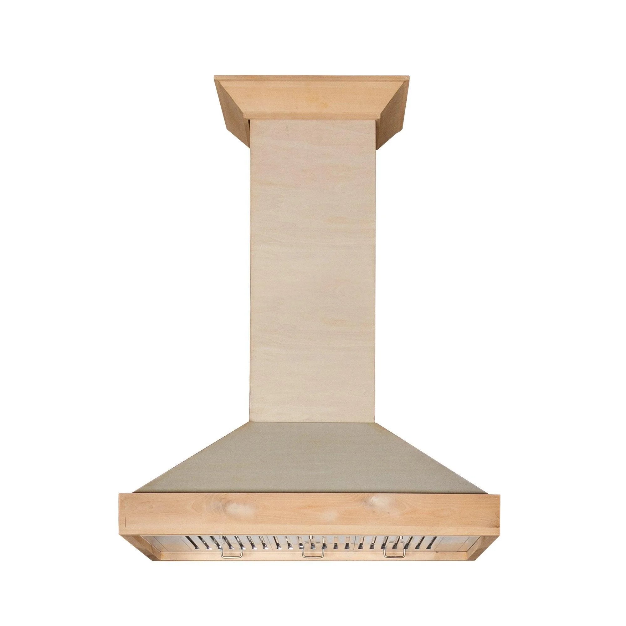 ZLINE 30 in. Unfinished Wooden Wall Mount Range Hood - Includes Motor