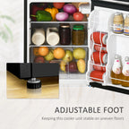 3.2 Cu.Ft Mini Fridge with Freezer, Double Door Compact Refrigerator with Adjustable Thermostat, Shelf and Reversible Door for Bedroom, Dorm, Home Office, Energy Efficient, Black