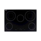 30" Wide 208-240V 5-Burner Radiant Cooktop, White
