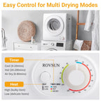 RovSun 110V White Stainless Steel Electric Tumble Dryer