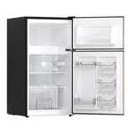 Frestec 2-Door Mini Fridge - 3.2 Cu Ft, Energy Star Rated, Perfect for Dorm or Apartment,Stainless Steel