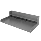 Modern Washer Dryer Countertop with 2-Tier Shelf,Laundry Room Countertop Organization Storage with 2.75" H Guard Edge Rails,Non-Slip Pad,Waterproof and Easy to Clean,54"W x 27.55"D,Natural Wood