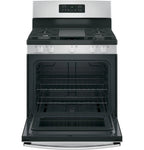 GE? 30" 5.0 cu. ft. Free-Standing Gas Range in Stainless Steel