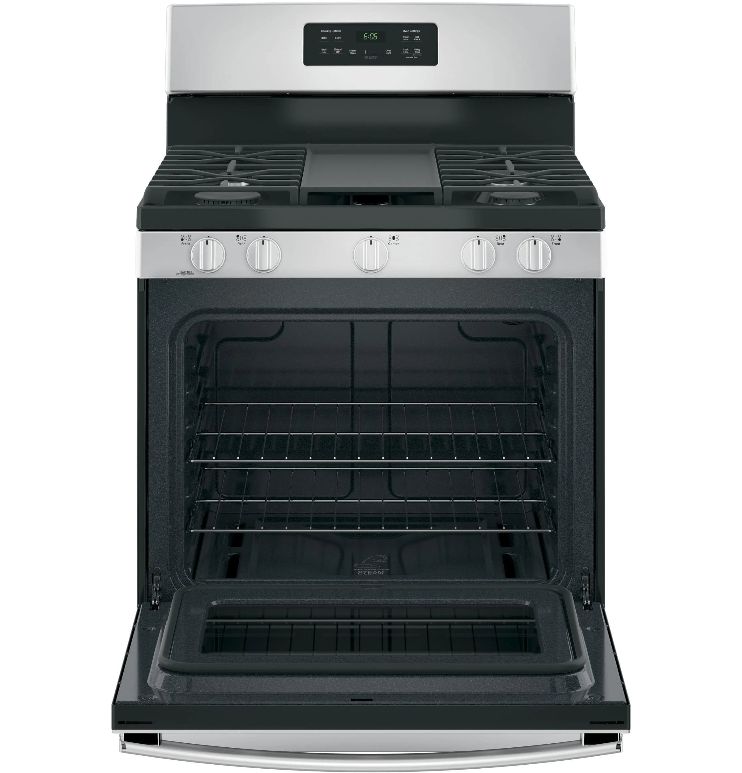 GE? 30" 5.0 cu. ft. Free-Standing Gas Range in Stainless Steel