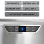 Kenmore Elite 4-Slice Toaster with Auto Lift, Long Slot, Stainless Steel, Digital Controls, Extra Wide Slots