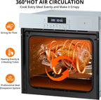 24" Single Wall Ovens, with 2.5 Cu.ft., 3000W 240V