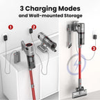 INSE Lightweight Cordless Vacuum with 30Kpa Powerful Suction & 60 Mins Runtime, Stick Vacuum  for Carpet, Tile, Pet Hair, Hardwood Floors