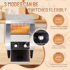 Ktaxon Commercial Conveyor Toaster, 150 Slices/Hour, 1300W, Front/Rear Outlet, Silver